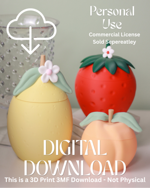 Fruit Containers - Digital Download 3MF Files